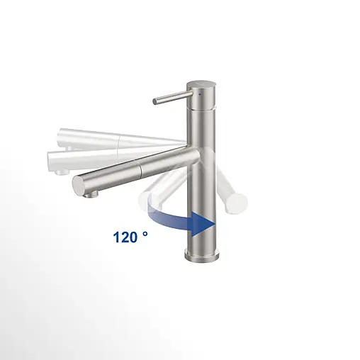Como Sky Shower Küchenarmatur, Edelstahl massiv