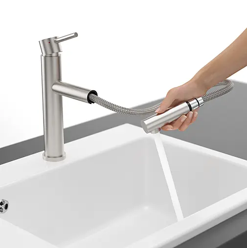 Como Sky Shower Küchenarmatur, Edelstahl massiv