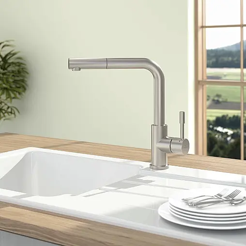 Steel Shower Niederdruck Küchenarmatur
