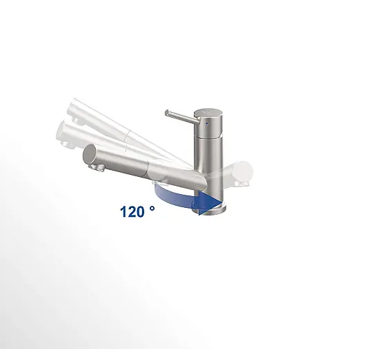 Como Shower Niederdruck Küchenarmatur, Edelstahl massiv
