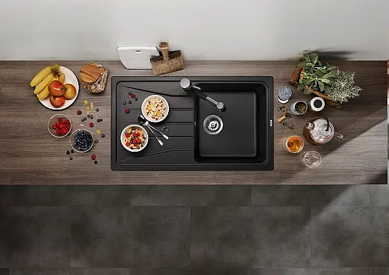 Einbauspüle SONA 5 S Silgranit schwarz