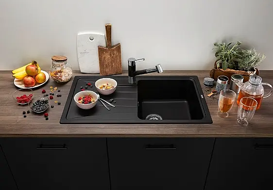 Einbauspüle SONA 5 S Silgranit schwarz