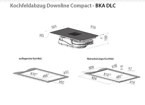 Kochfeldabzug Downline Compact