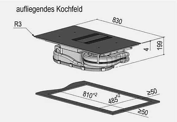 Berbel Kochfeld mit Dunstabzug