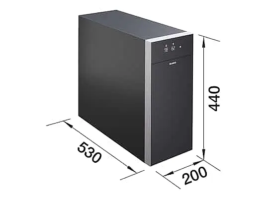 Blanco Set Trinkwasserarmatur Choice Icona Schwarz Matt + Kühl- und Karbonisierungseinheit Choice.All