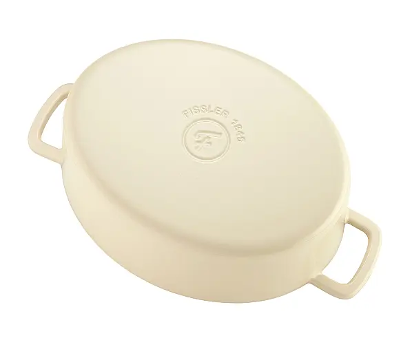 Fissler Moments Collection Gusseisen Bräter 33 cm Elfenbeinweiß