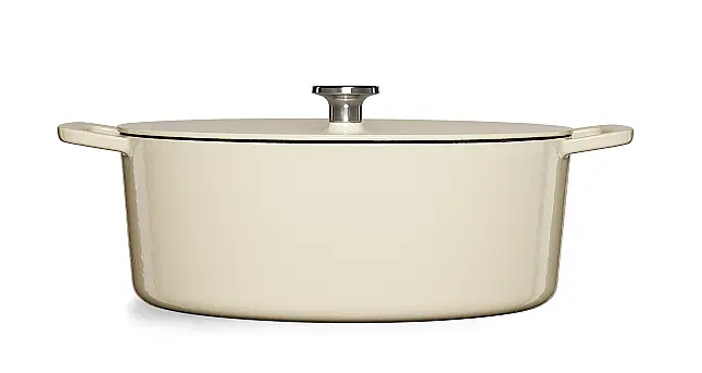 Fissler Moments Collection Gusseisen Bräter 33 cm Elfenbeinweiß