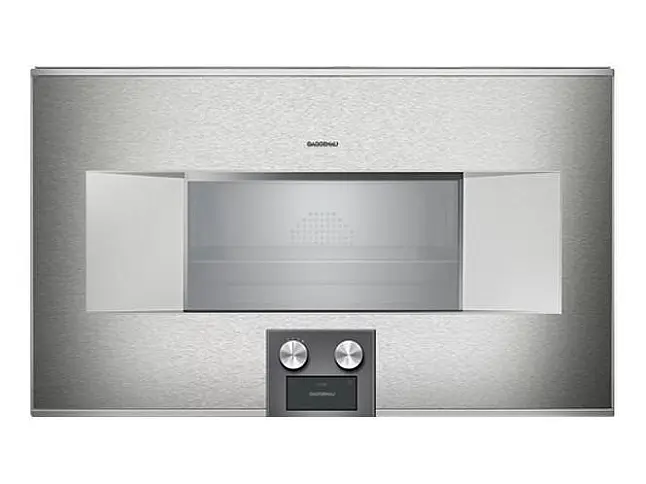 Serie 400 Dampfbackofen 76x45 cm, Türanschlag: Links, Edelstahl-hinterlegte Vollglastür
