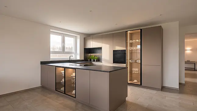 Neue Designer-Luxusküche mit Premium-Ausstattung &amp; Bosch Einbaugeräten