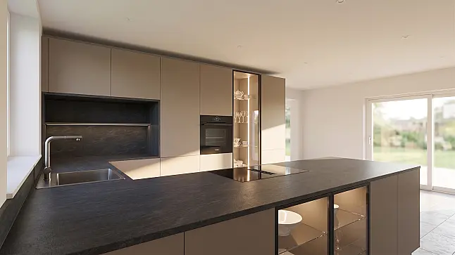 Neue Designer-Luxusküche mit Premium-Ausstattung &amp; Bosch Einbaugeräten