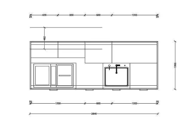 Leicht Inselblock Marmoroptik