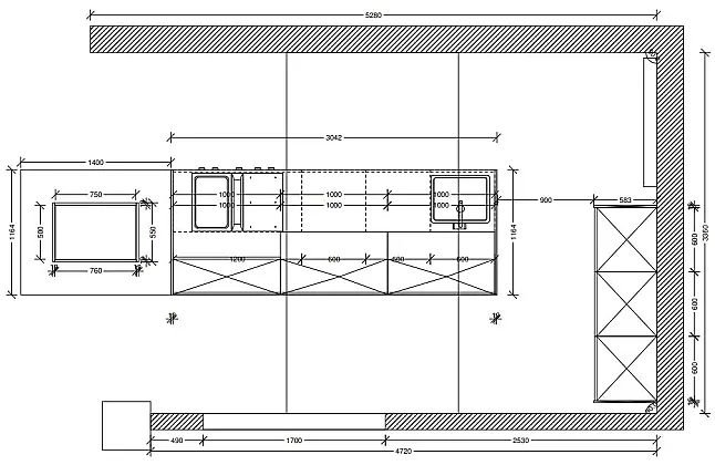 Hochwertige Küche in weißer Glasoptik
