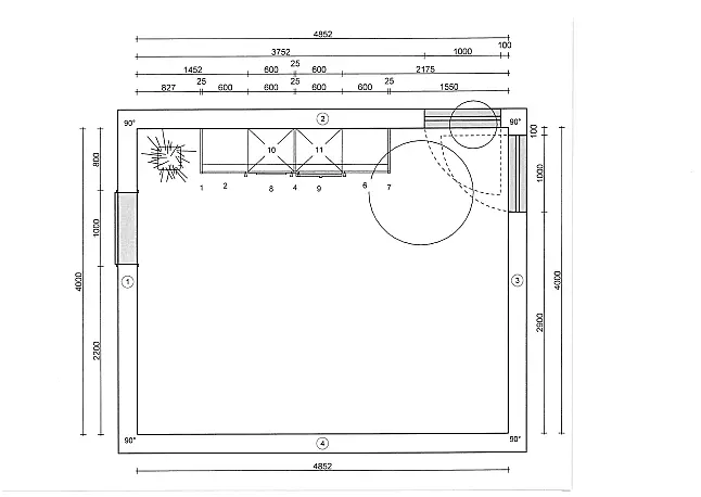 Hauswirtschaftsraum Grau 247 cm breit / Abstellraum, Keller, HWR