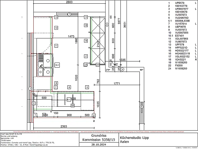 Systemat AV 2135-GL satin Mattlack UV