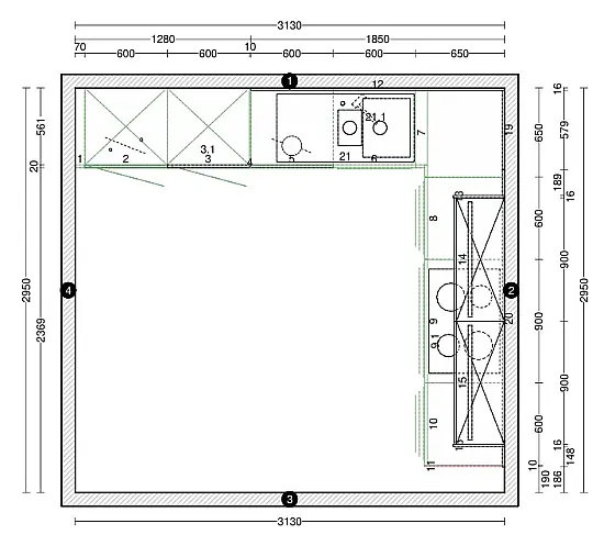 Einbauküche Nobilia 317 EM Touch am Standort Frankenberg F 11