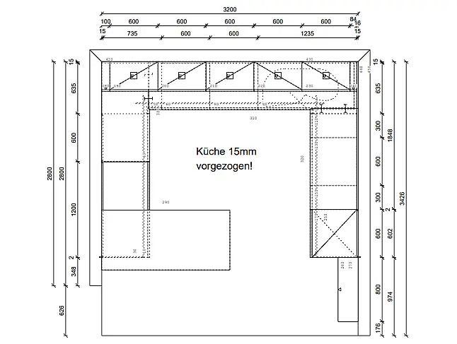 moderne Küche mit Sitzgelegenheit