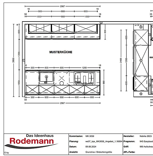 Moderne Küche in mineralgrün