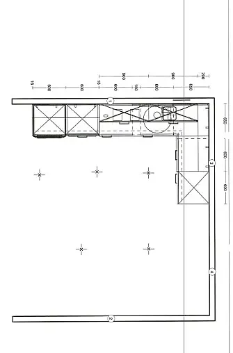 Hauswirtschaftsraum in L-Form