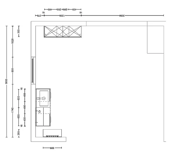 Exklusives Badezimmer mit Waschtisch-Anlage - Lackfront - LED-Spiegel