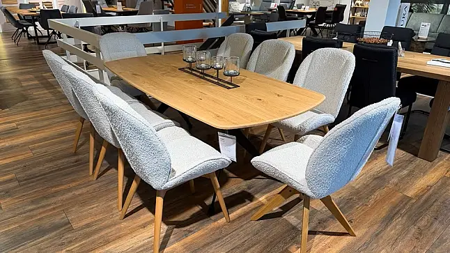 8 Stühle Alara Natura, Holzgestell Eiche Natur