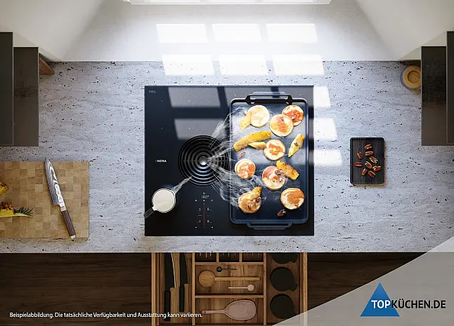XPure Rough (Matt) Induktionskochfeld mit integriertem Abzug – Extra kompakt &amp; innovativ
