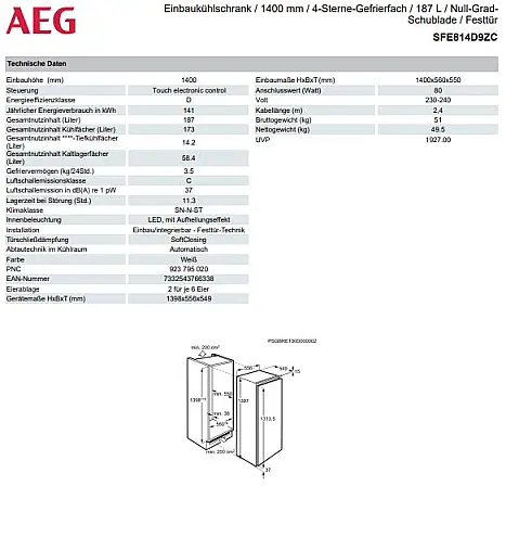 AEG Kühl-Gefrierkombination