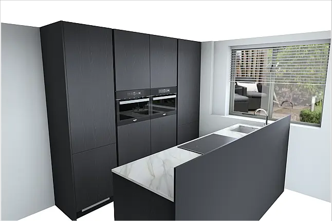 Decor eiken Nero eilandkeuken