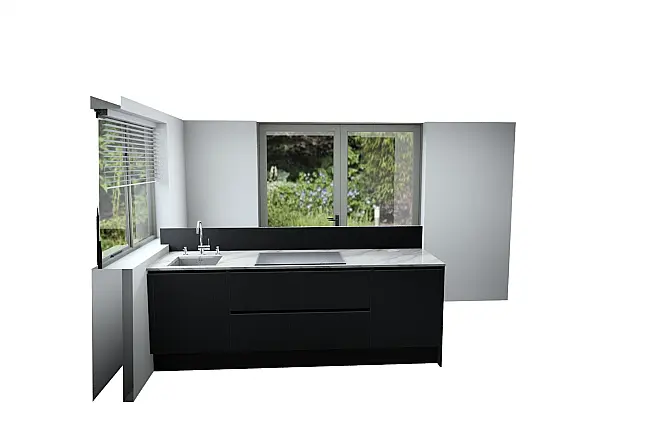 Decor eiken Nero eilandkeuken