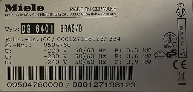 MIELE Einbau-Dampfgarer DG6401