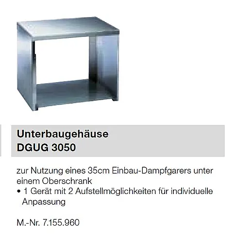 Neues Miele Unterbaugehäuse DGUG3050Ed aus unserer Ausstellung*