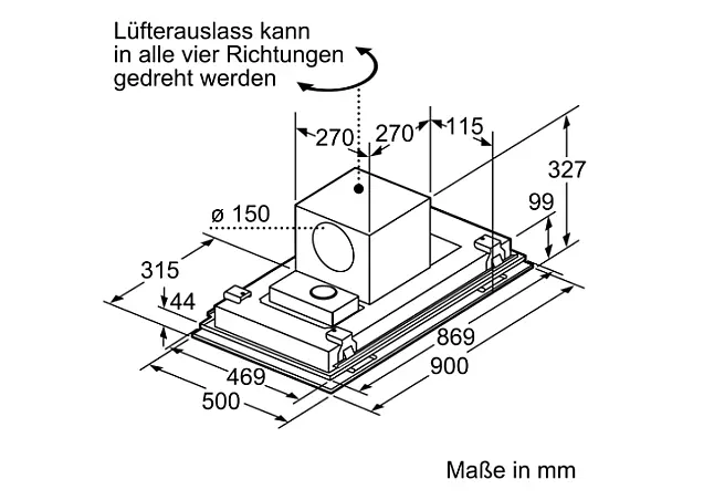 Bosch Serie | 8 Deckenlüfter DID098R50 90 cm Edelstahl