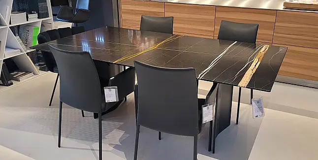 Leipzig_  Marmor Esstisch mit Auszug Länge 200 - 280cm
