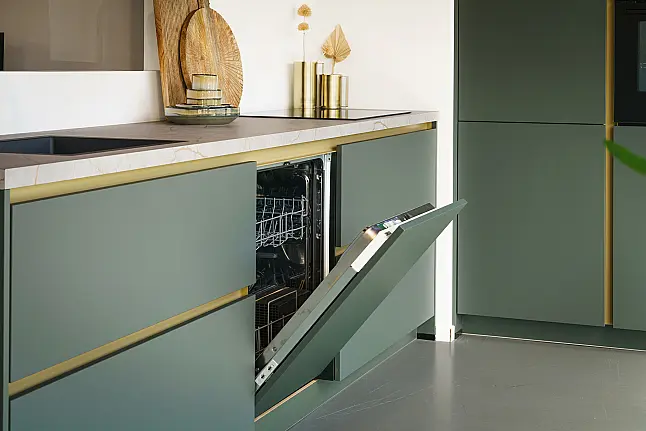Easytouch mineraalgroene hoekkeuken