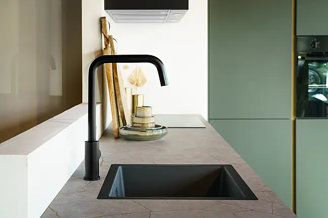 Easytouch mineraalgroene hoekkeuken