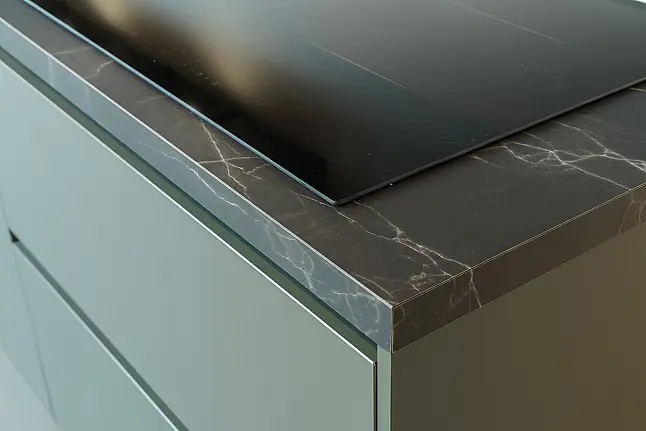 Easytouch mineraalgroene rechte keuken