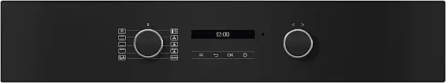 H 2468 B Einbaubackofen obsidianschwarz/edelstahl-look / A+