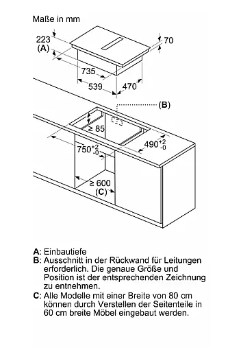 Hochwertiges Induktionskochfeld in elegantem Design