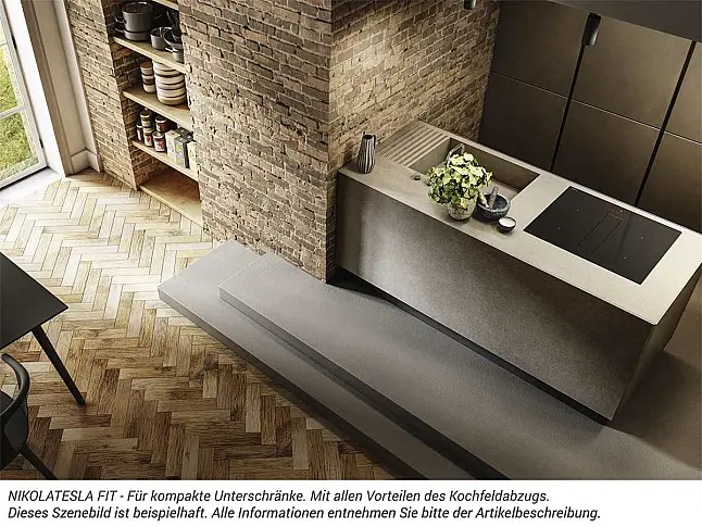 Elica Kochfeld mit Dunstabzug 70cm Nikolatesla Fit