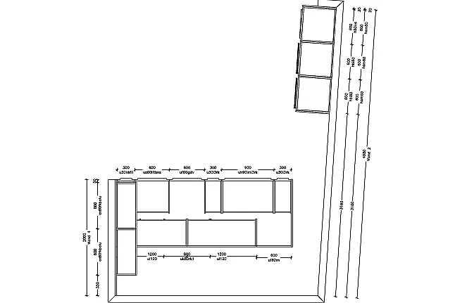 Modere Planung in weiß Mattlack