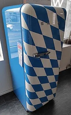 50er Jahre Standkühlschrank mit Gefrierschrank