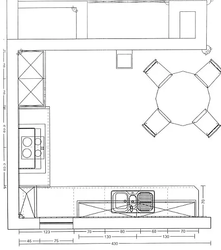 Landhausküche mit Kochstelle als Eyecatcher