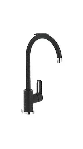 Armatur verchromt + schwarz Matt Hochdruck-