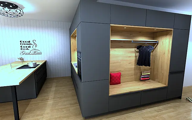 Küchen- und Wohnkonzept von Häcker mit Flurelementen Concept 130