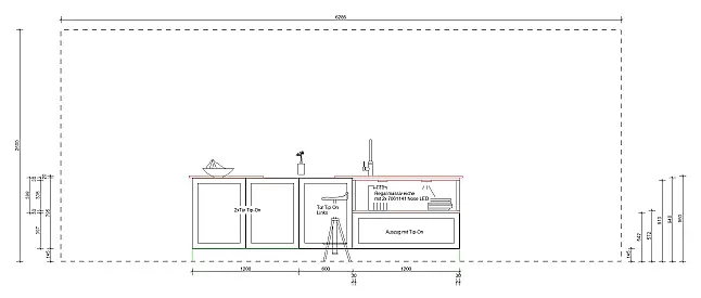 Landhausküche mit atraktivem Mittelblock und integrierter Thekenplatte.