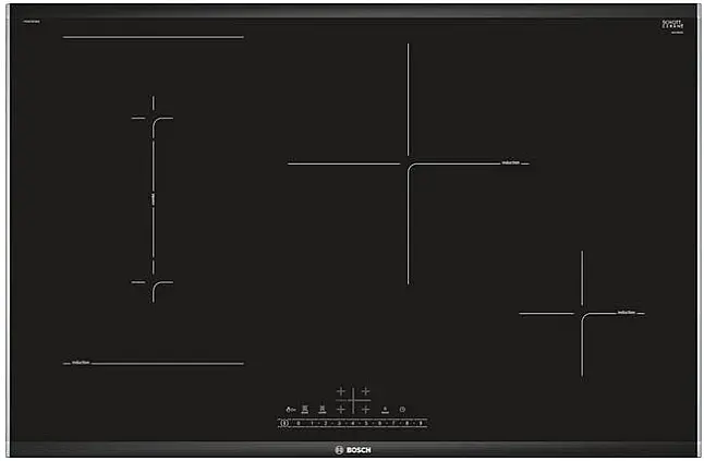 Serie 6, Induktionskochfeld, 80 cm, Schwarz, Mit Rahmen aufliegend PVS875FB5E