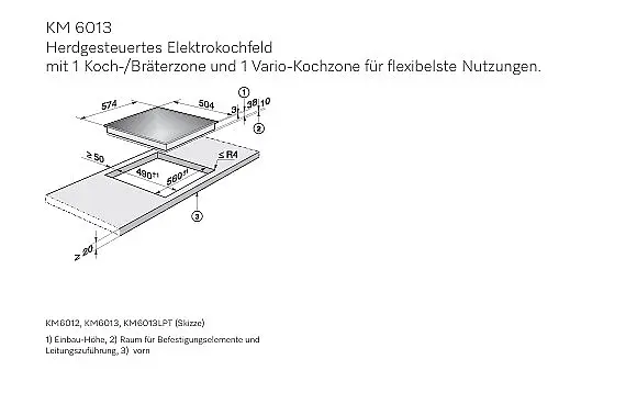 MIELE Herdset bestehend aus Kochfeld KM 6013 &amp;  Herd H 2457 EP - NEU &amp; OVP