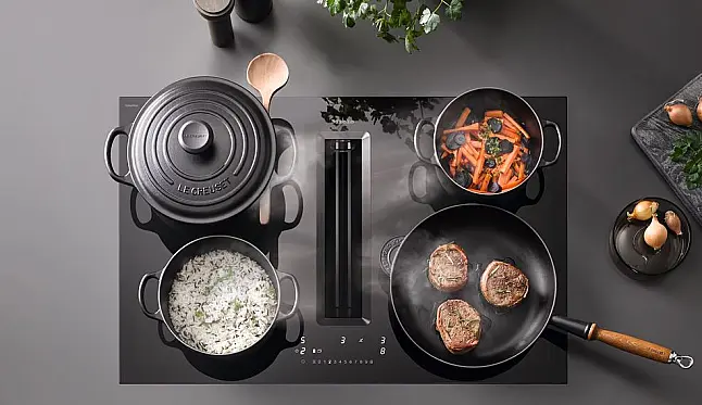 Miele Kochfeldabzug - für Abluftbetrieb - mit zwei extra großen PowerFlex XL-Bereichen