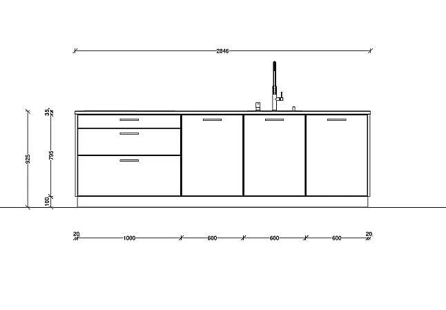 Leicht Inselblock Marmoroptik
