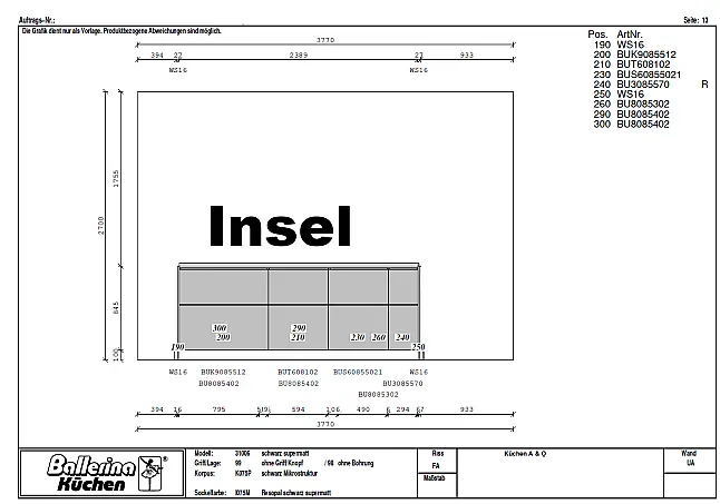 Loft Inselplanung mit Stein