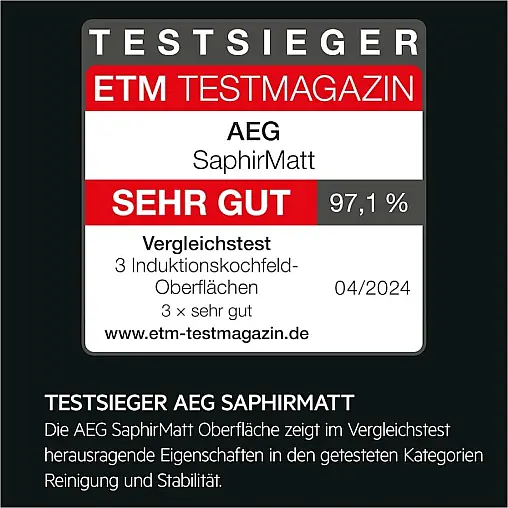 Top 6000 Flex / SaphirMatt® / Autarkes Induktionskochfeld / Hob²Hood / 80 cm